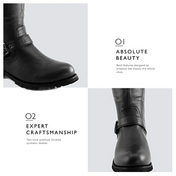 Knee High Military Style Combat Boots 6.5 - Picture 6 of 12